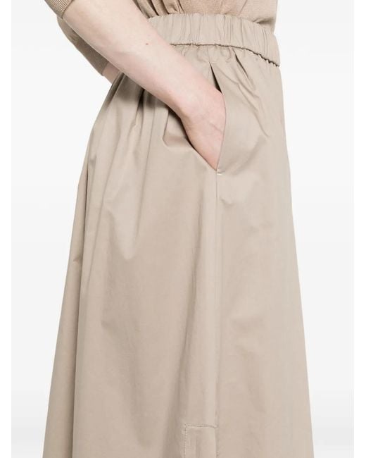 Peserico Rok Met Elastische Tailleband in het Natural