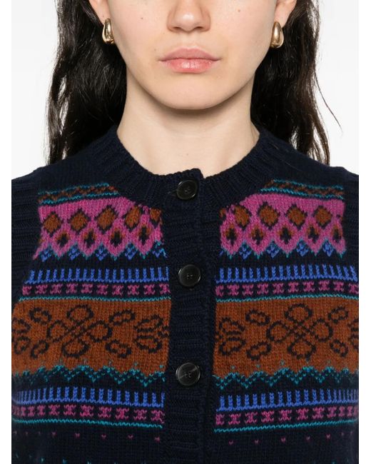 Cárdigan con cierre de botón Etro de color Blue