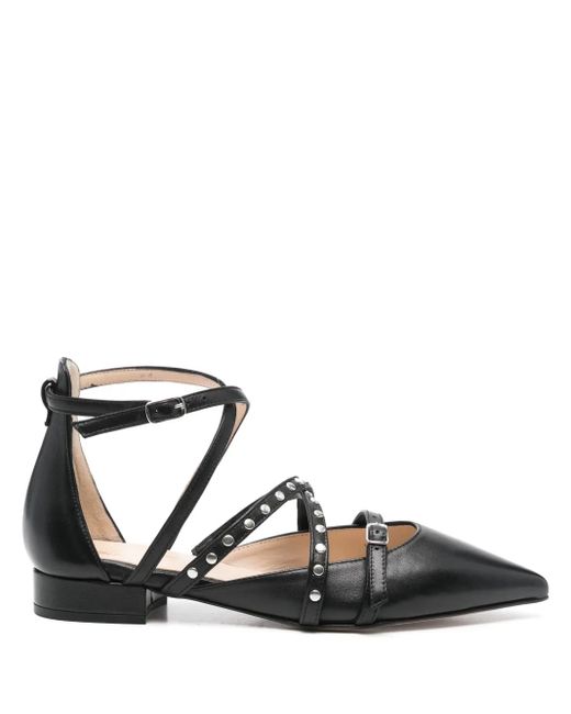 Anna F. スタッズ パンプス Black