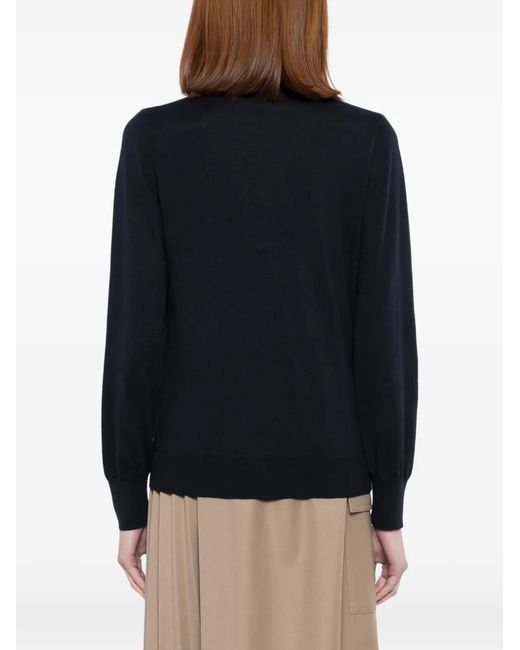 N.Peal Cashmere Blue Cardigan Mit V-Ausschnitt