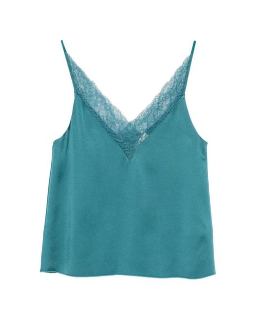Forte_forte Blue Lace-Trim Top