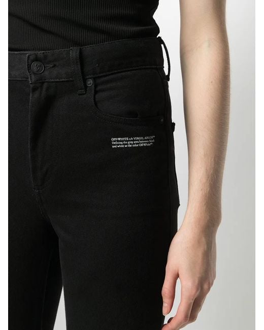 Off-White c/o Virgil Abloh Black Belted Straight-Leg Jeans
