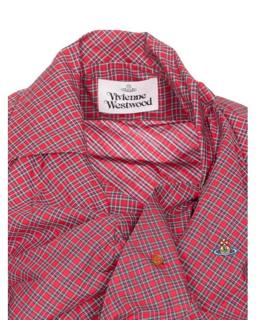 Chemise À Motif De Carreaux Brodé Vivienne Westwood en coloris Red
