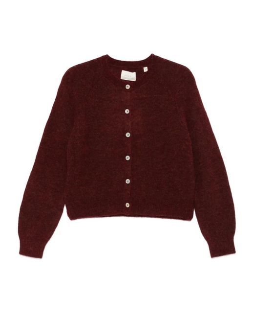 Cárdigan de manga larga Doen de color Red