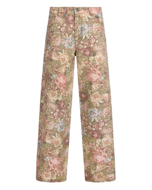 Liu Jo Natural Floral-Print Pants
