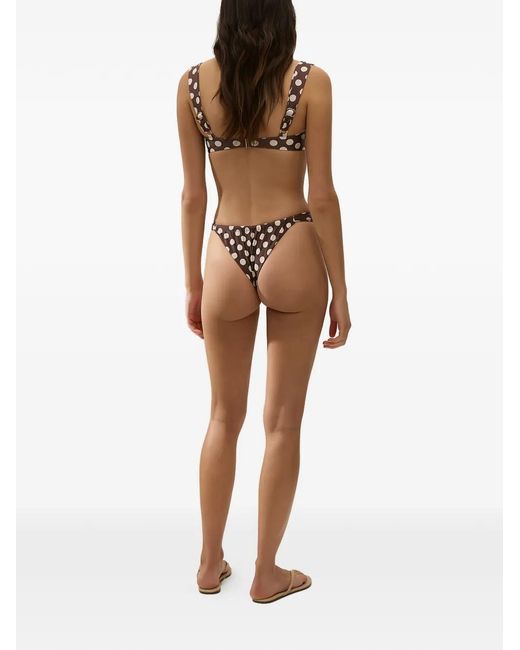 Faithfull The Brand Brown Haut De Bikini Sol À Pois