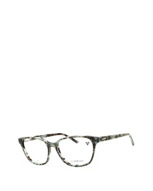 Bebe Green Lace-Pattern Rectangle-Frame Glasses