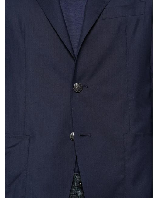 Tagliatore Blue Button-Fastening Two-Pocket Jacket for men