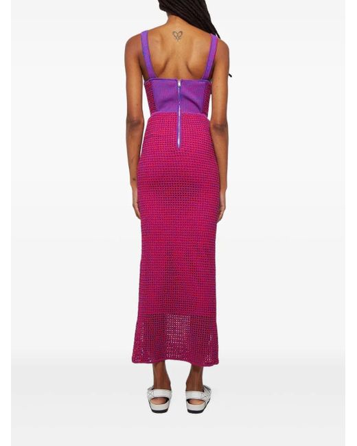 Dion Lee Pink Corset-Effect Dress