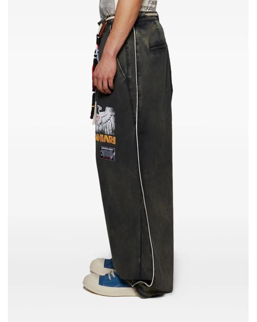 RRR123 Black Cotton Jeans for men