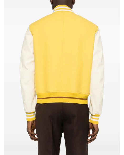 Tom Ford Yellow Striped-Trim Buttoned Jacket for men