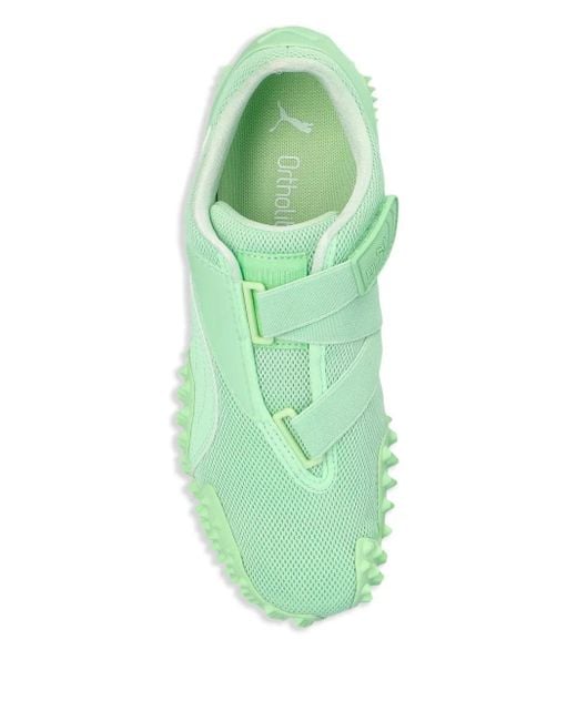 PUMA Green Mostro Ectasy Spiked-Sole Running Sneakers