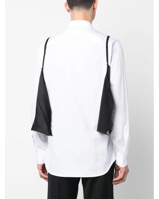 DSquared² Black Layered Lace-Embellished Shirt for men