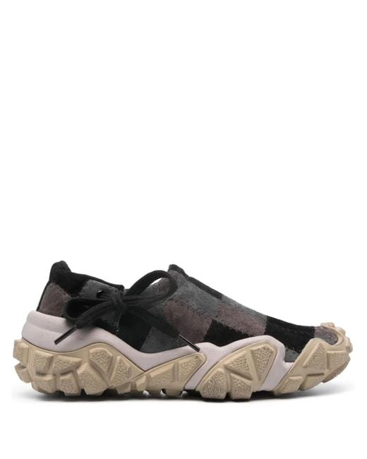 Acne Brown Boltzer Patchwork Slip-On Sneakers