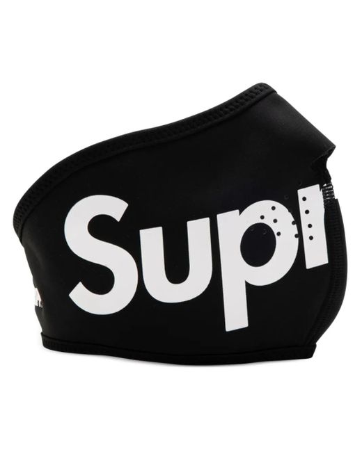 Supreme Black X Windstopper Logo-Print Face Mask
