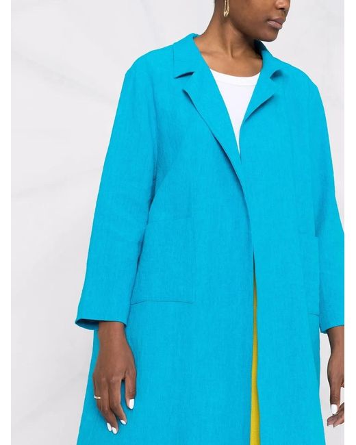 Daniela Gregis Blue Oversized Open Front Coat
