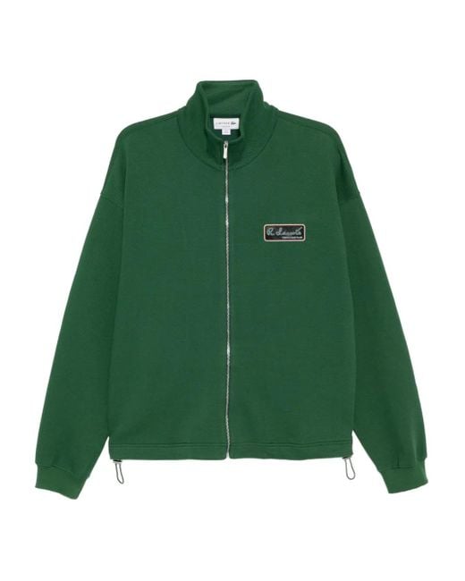 Felpa Con Applicazione di Lacoste in Green da Uomo
