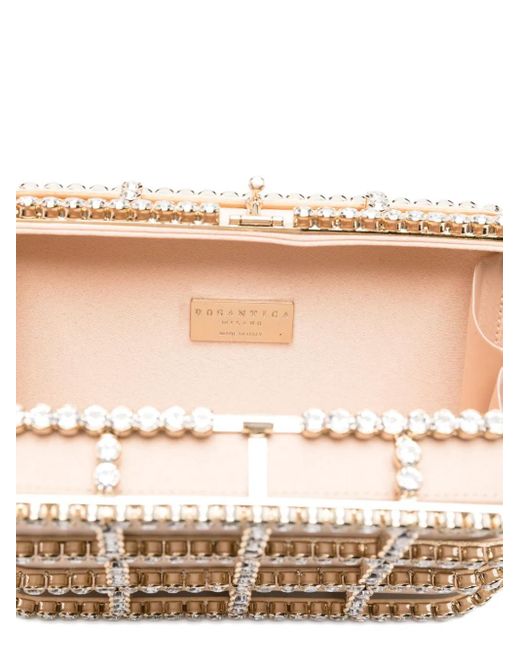 Rosantica Natural Mini Holli Crystal-Embellished Bucket Bag