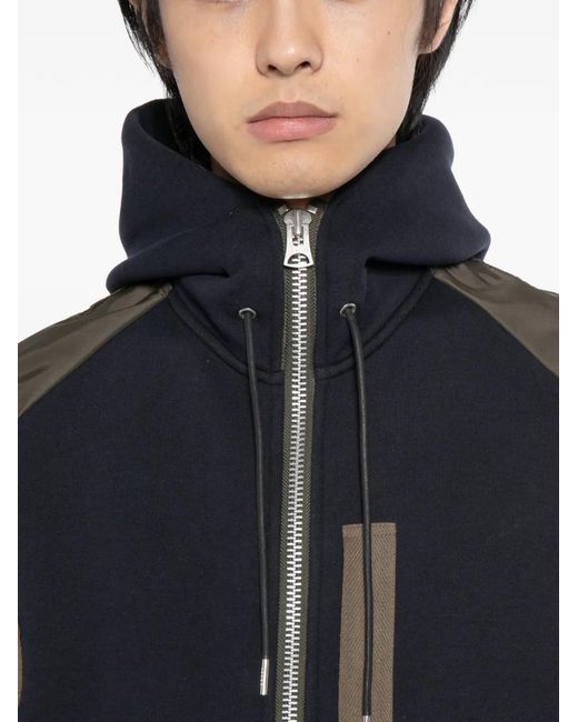 Sacai Black Sponge Hooded Jacket for men