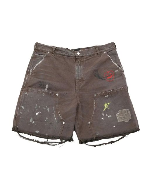 PALY Gray This Guy's Double Knee Shorts