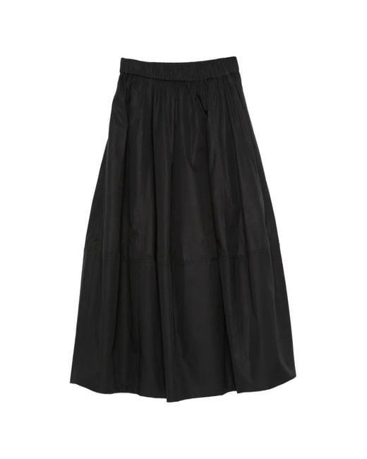 Co. Black Bubble A-Line Midi Skirt