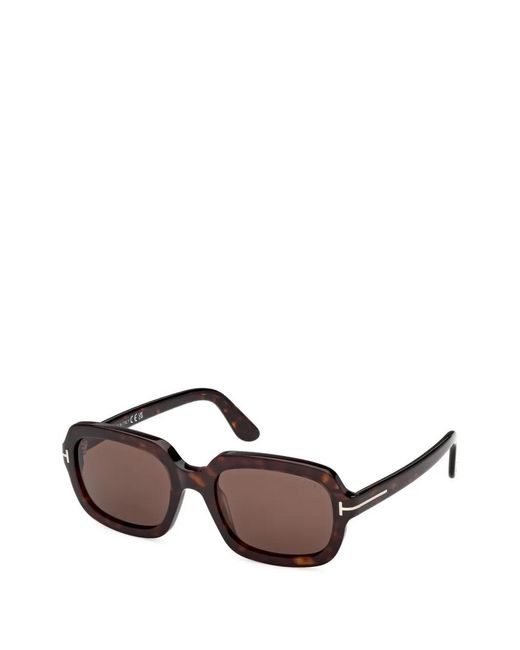 Tom Ford Brown Square-Frame Sunglasses
