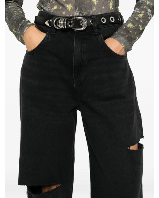 ICON DENIM Black Poppy Ripped Jeans