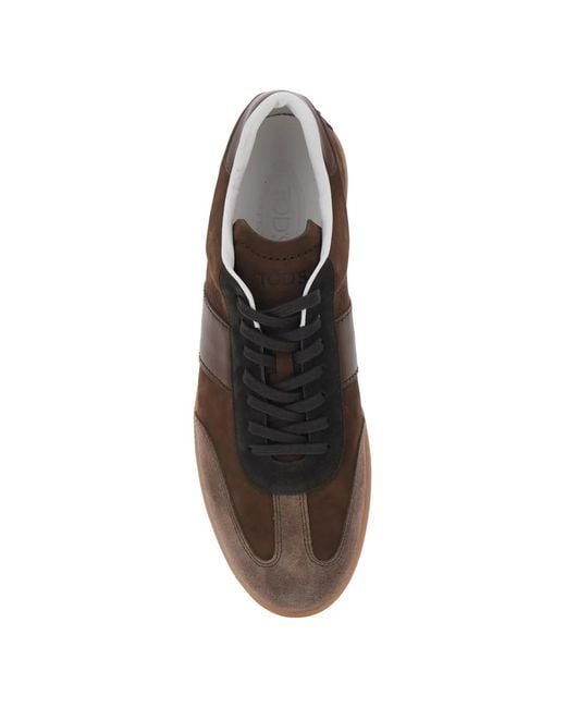 Tod's Brown Baskets À Empiècements for men