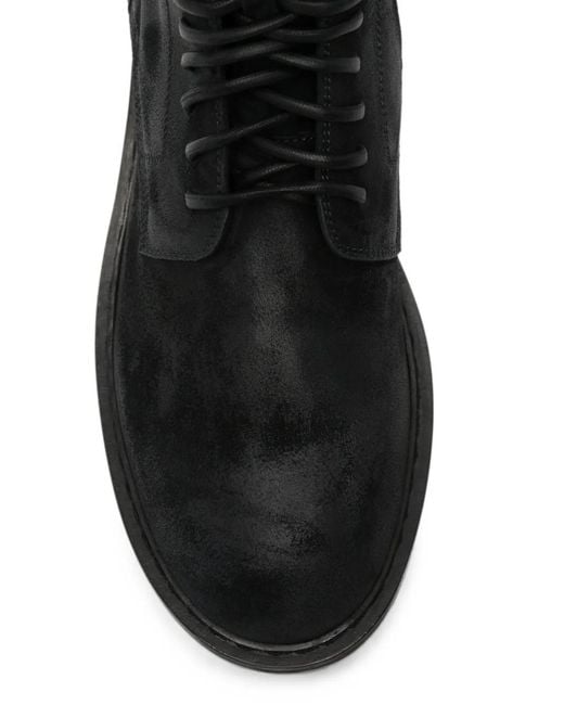 Ann Demeulemeester Black Lace-Up Combat Boots for men