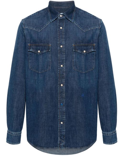 Jacob Cohen Blue Denim Shirts for men