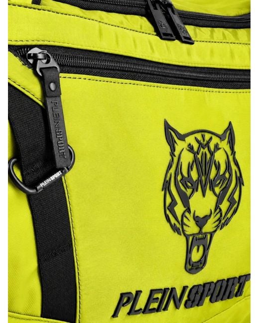 Philipp Plein Yellow Tiger-Patch Duffle Bag
