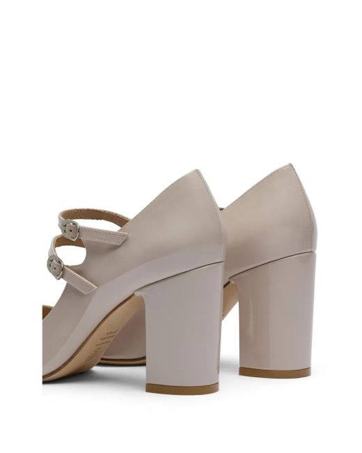 Mary Janes Posh 85Mm di Stuart Weitzman in White