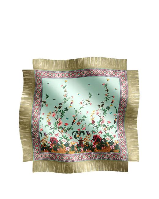 LaDoubleJ Green Reversible Fringe Scarf