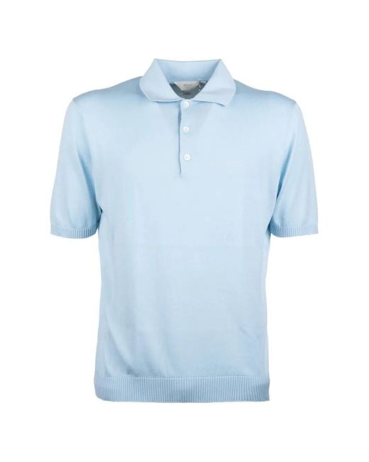 Malo Button-Up Poloshirt in het Blue voor heren