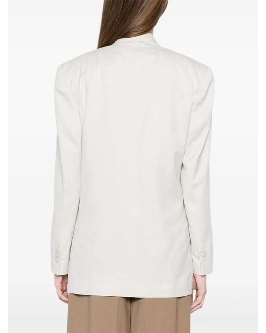 Lardini White Double-Breasted Jacket