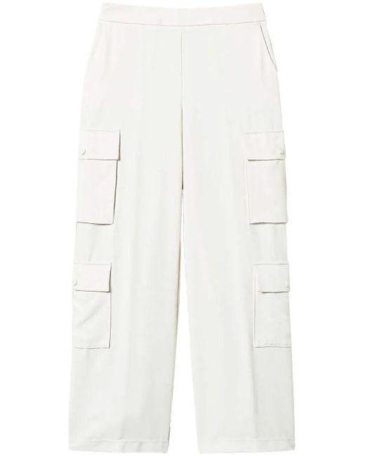 Twinset White Palazzo Cargo Trousers