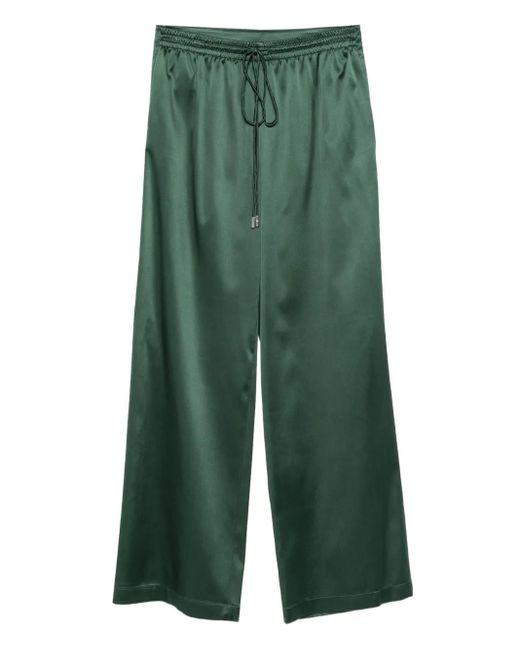 Pantalon En Soie À Lien De Resserrage Ermanno Scervino en coloris Green
