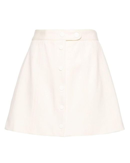 A.P.C. White High-waist A-line Miniskirt
