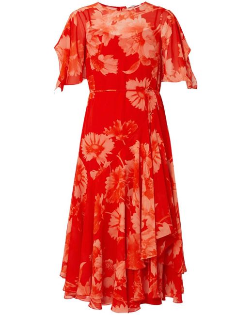 Erdem ショートスリーブ ドレス Red