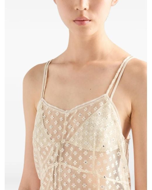 Prada White Embroidered Lace Dress