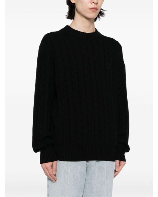 ZZERO BY SONGZIO Black Panther Cable-knit Jumper