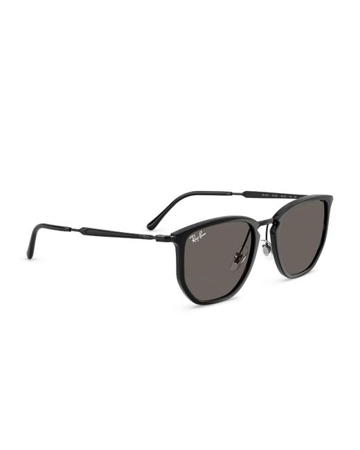 Ray-Ban Gray Geometric-Frame Sunglasses