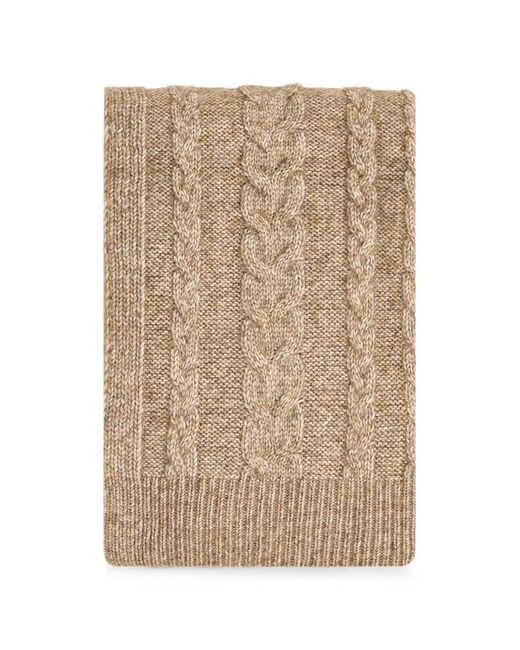 INTROPIA Natural Cable-Knit Ribbed Scarf