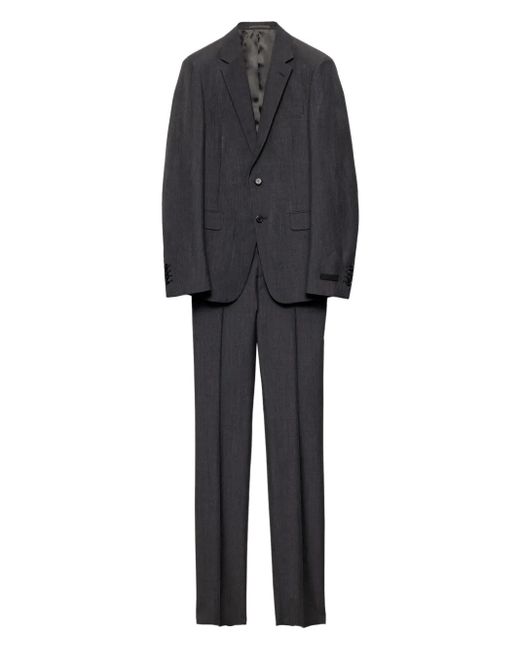 Prada Black Single-Breasted Suit for men