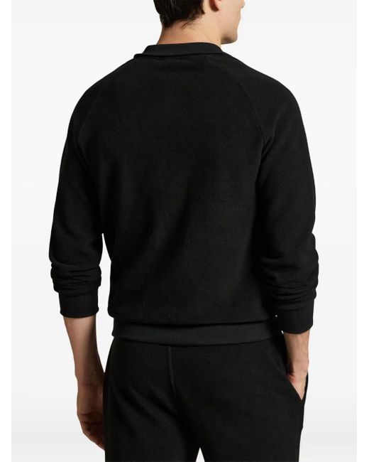 Polo Ralph Lauren Black Fleece Zip-Up Jacket for men