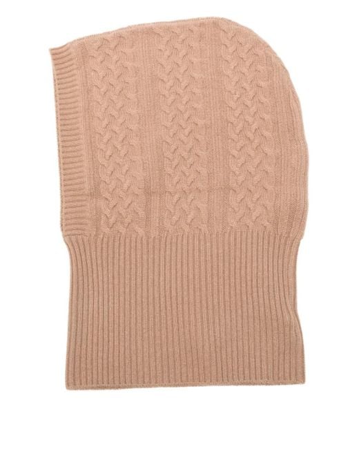 Max Mara Natural Cable-Knit Balaclava