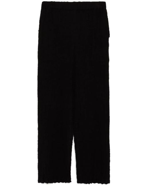 Issey Miyake Black Hose Mit Mesh-Detail