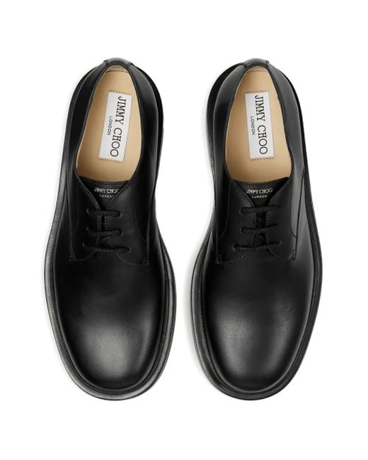 Jimmy Choo Cordones Terciopelo Negro Zapatos Derby Rowan Jimmy