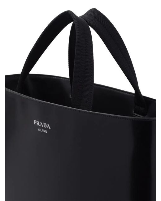 Prada Set Aus Tote Bag Aus Leder Und Trinkflasche in Black für Herren