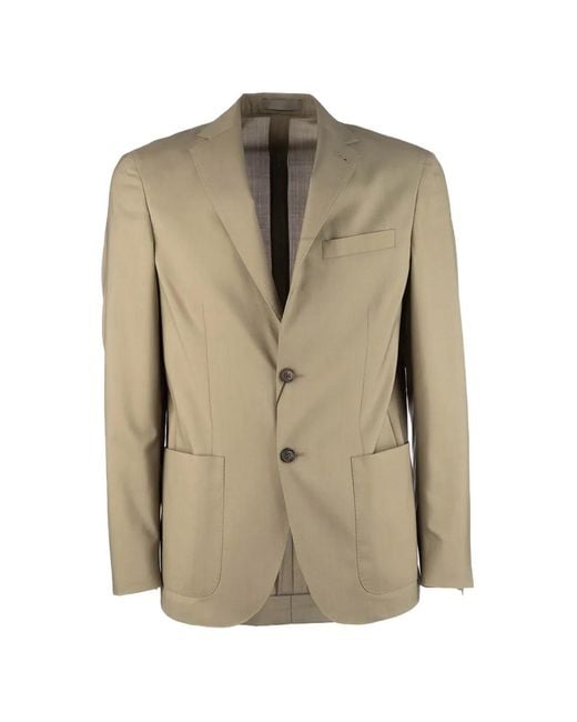 Corneliani Natural Single-Breasted Blazer for men